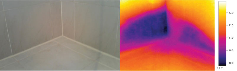 Thermal imaging to detect plumbing problems